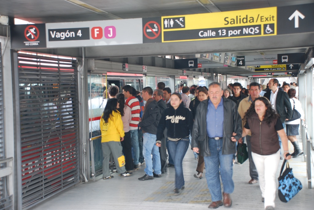 Transmilenio facilities are modern, clean and efficient, but could be nicer places to be.