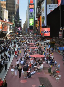 Times Square Pedestrian Plaza. Photo Credit: NYC DOT