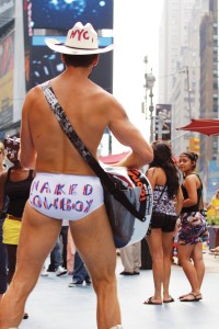 The Naked Cowboy in Times Square | Photo courtesy The Busking Project